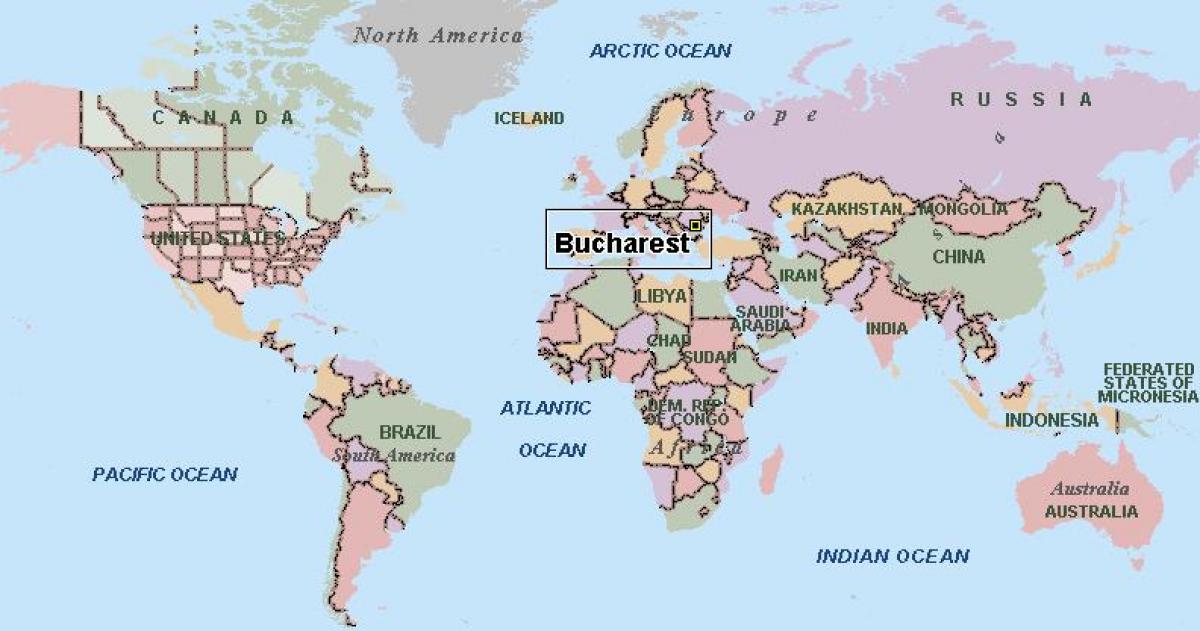 Karte bukarestē pasaulē 