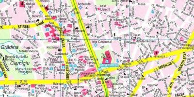 Karte bukareste pilsētas centrs