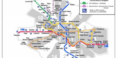 Bukarestē metro karte
