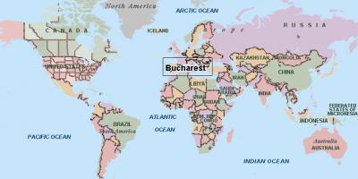 Karte bukarestē pasaulē 