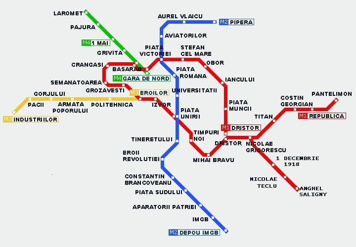 tramvaja kartes bukarestē