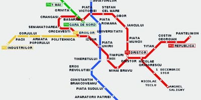 Tramvaja kartes bukarestē