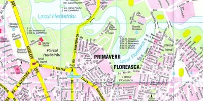 Bukareste pilsētas tūrisma karte